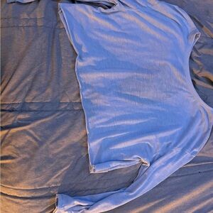 Chic Light Blue Women's Crop Top Open Back Crossover